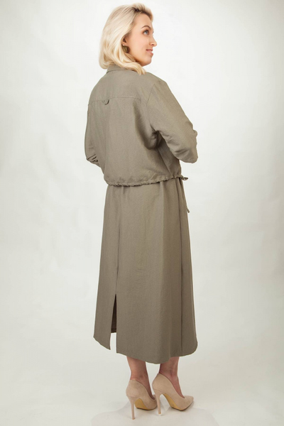 Жакет 4387 _ Юбка 179 хаки