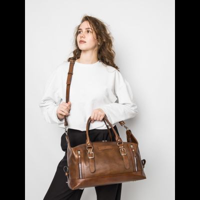 Кожаная дорожная сумка Ravenna Premium brown (арт. 4047-63)