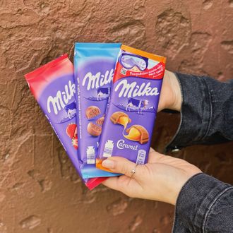 Молочный шоколад Milka в ассортименте