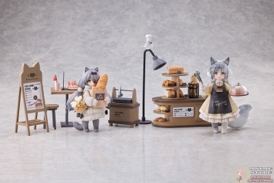 Набор из двух фигурок с декорациями Customer Cat DLC Series, Tea Time Cats Meow Town "Bread House"