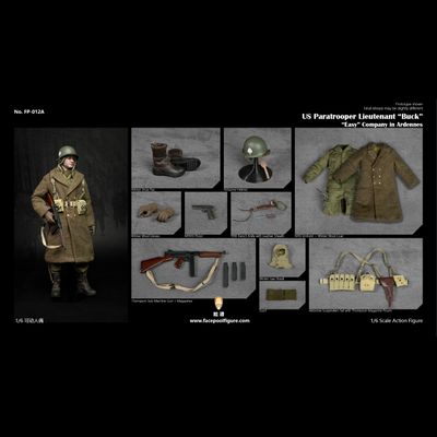 Американский десантник в Арденнах (зимняя форма) - КОЛЛЕКЦИОННАЯ ФИГУРКА 1/6 US Paratrooper Lieutenant Buck (FP-012A) - Facepoolfigure
