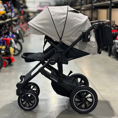 Детская коляска 3 в 1 Luxmom 808 Серый Экокожа