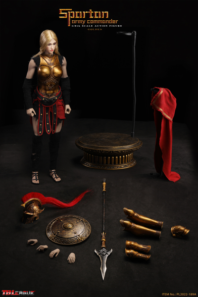 Спартанка-командир в золотом - КОЛЛЕКЦИОННАЯ ФИГУРКА 1/6 scale Spartan Army Commander Golden (PL2022-189A) - TBLeague