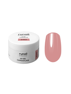 Камуфлирующий УФ-гель RuNail №3452 (цвет: ягодное мороженое),15 г