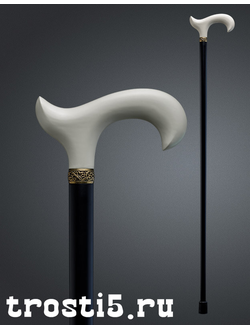 рукоять волна цвета слоновой кости с гладким черным шафтом