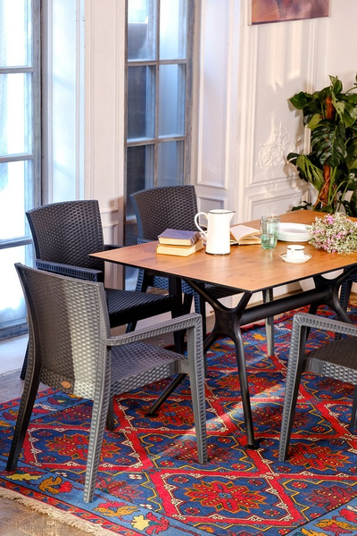 Обеденный комплект Modus темно-серый на 6 персон