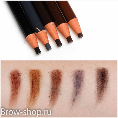 Цвета карандашей для бровей