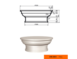 Капитель к фасадной колонне LEPNINAPLAST КЛВ-355/1 FULL