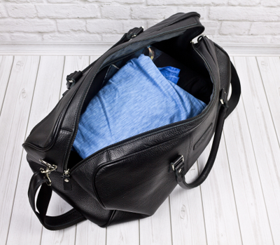 Кожаная дорожная сумка Campelli black (арт. 4014-01)