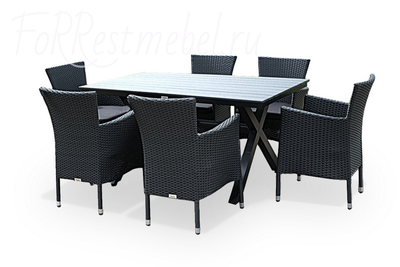 Алюминиевый стол AROMA 150 см черный