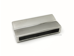 УЦЕНЕННЫЙ ТОВАР! МАГНИТНАЯ ЗАСТЁЖКА ПЛОСКАЯ - 002  - 35*4мм - НИКЕЛЬ / СЕРЕБРО