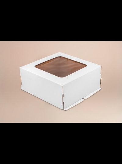 Коробка для торта с/о (белая), 280*280*140мм
