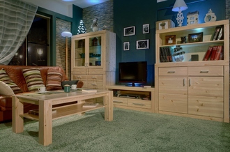 Стеллаж Брамминг №1 из массива сосны 115 х 38 х 79,5 см