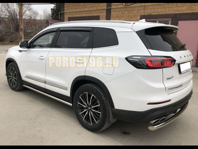 Защита штатного порога труба d60 для  Chery Tiggo 8 Pro Max Рестайлинг 2024-