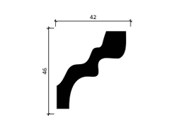 Потолочный плинтус DECOR-DIZAYN DD39, из дюрополимера, под покраску, ударопрочный