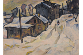 «Дома в сугробах», 1965-1967 г., холст, масло, 50х70