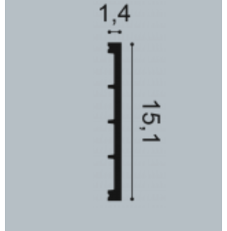 Молдинг SX168 SQUARE - 15,1*1,4*200см