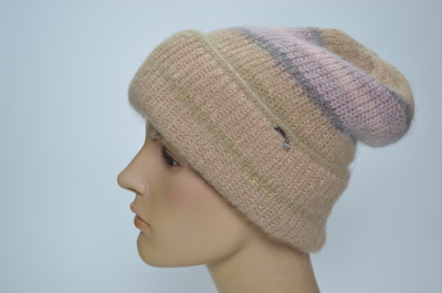 Шапка с отворотом Vizio 1307 CRY светло коричневая