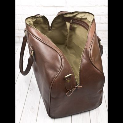 Кожаная дорожная сумка Campelli Premium brown (арт. 
4014-53)