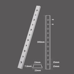 Профиль-слайдер 300 мм с комбинированной резьбой М6 и М8 ДЛЯ ПАЗА 19.2 ММ