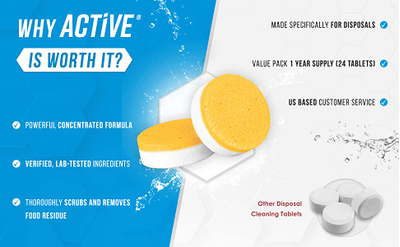 Чистящие таблетки для измельчителя DISPOSER CLEANER, (24 шт/упак)