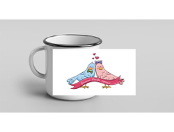 Кружка металлическая эмалированная #4 на День влюблённых, 14 февраля