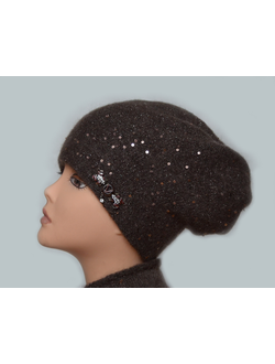 Коричневая шапка Италия Vizio 6157 фото