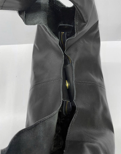 (АРТИКУЛ: 9969/8) СУМКА-МЕШОК ЖЕНСКАЯ, БОЛЬШАЯ, НАТУРАЛЬНАЯ КОЖА, ЧЕРНАЯ, БЕЗ ПОДКЛАДКИ, С МЕШКОМ-ВСТАВКОЙ ВНУТРИ, ЧЕРЕЗ ПЛЕЧО