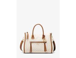 Сумка Michael Kors Shoulder с логотипом бежевая