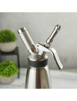 Сифон (кремер) для взбивания сливок 1,0 л (до +70°C), нержавеющая сталь