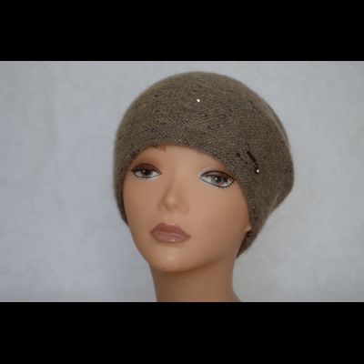 Шапка вязаная зимняя Vizio Италия 6705 CL ореховая