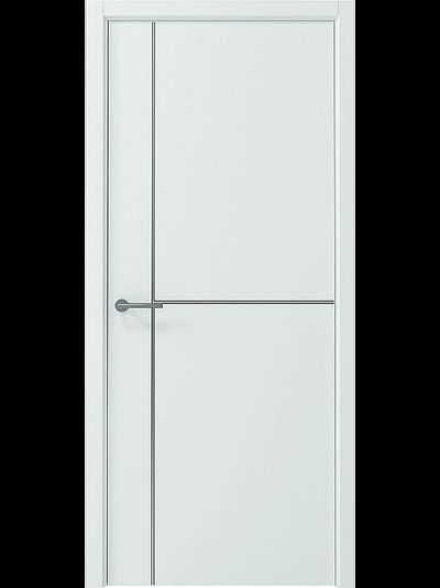 Дверь межкомнатная Графика-3 винил белого цвета
