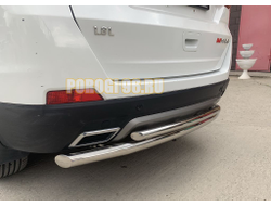 Защита заднего бампера двойная d60/42 для Lifan Myway (2017-...)