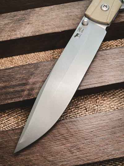 Складной нож Wild West сталь AUS 10, рукоять G10, цвет тан рельеф