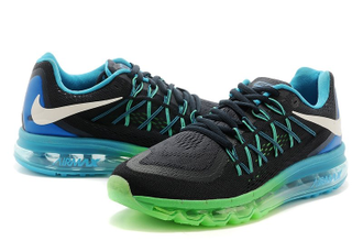 Nike Air Max 2015 черные с голубым (41-45) М-3 Арт. 14MF