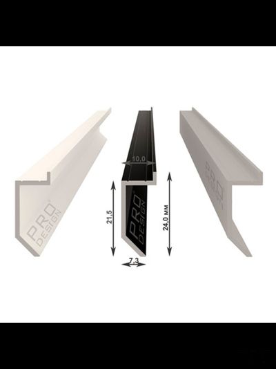 Теневой плинтус Pro Design Slim 723 Черный Муар