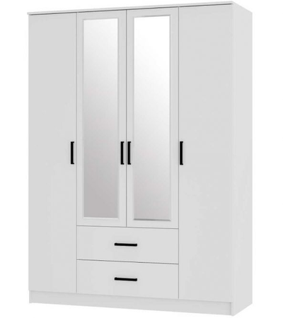 Шкаф 4-х створчатый Фьюжн ШК-14 белый (БТС)