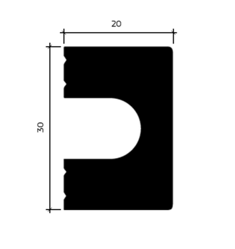 Молдинг U.6.51.410 - 30*20*2000 мм