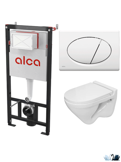 Унитаз с инсталляцией подвесной Sanita Lux Attica в комплекте с AlcaPlast AM101/1120-3:1 RU M70-0001