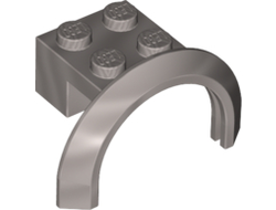 Vehicle, Mudguard 4 x 2 1/2 x 1 2/3 with Arch Round, Flat Silver (50745 / 6123785)