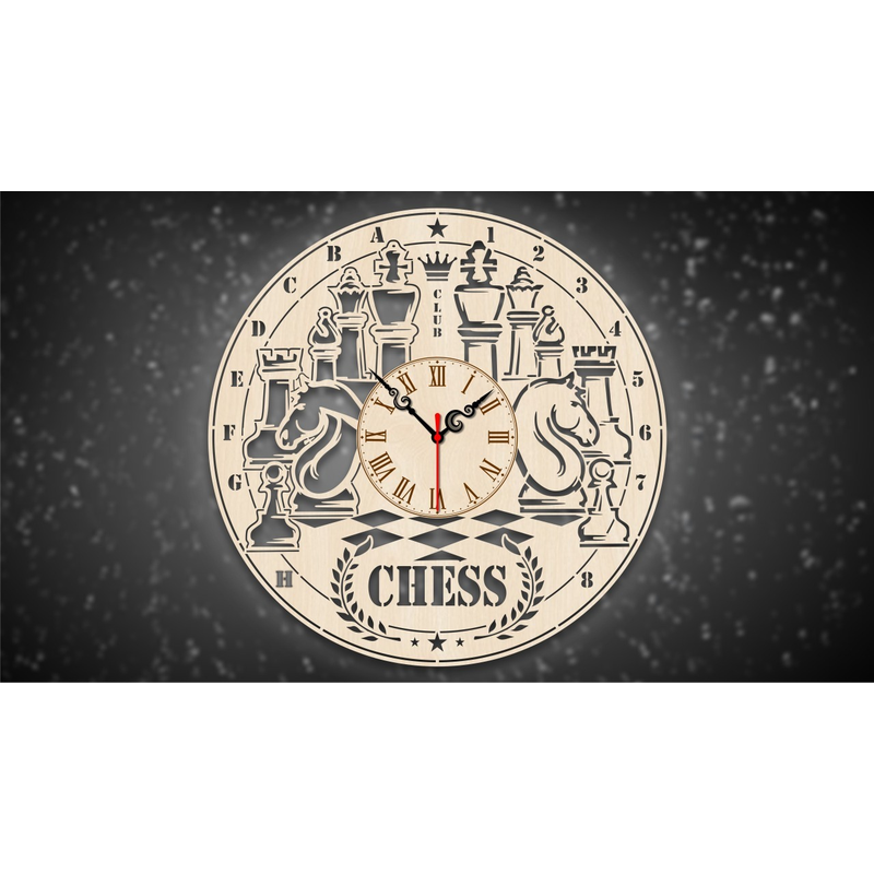 Часы из фанеры шахматы в Тюмени