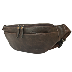 Кожаная поясная сумка Atessa brown (арт. 7009-04)