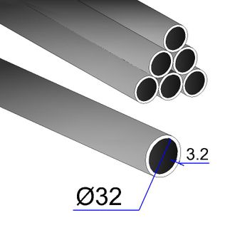 Труба Вгп 32х3.2 мм (2,0 м)