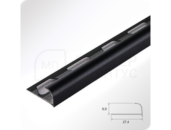 Алюминиевый окантовочный профиль для плитки ПО 10 черный муар