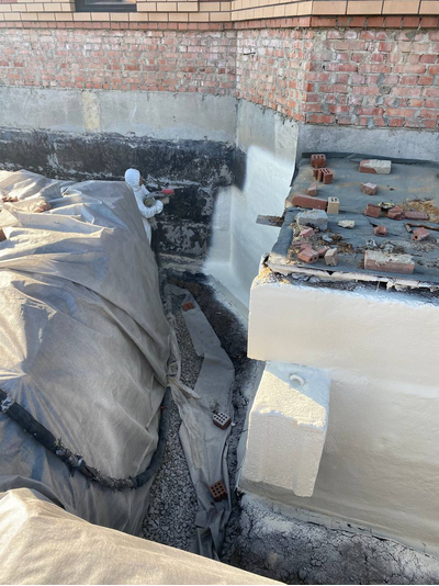 Утепление фундамента и цоколя пенополиуретаном