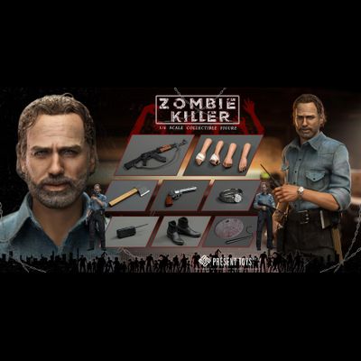 Рик Граймс (Ходячие мертвецы, Walking Dead) - КОЛЛЕКЦИОННАЯ ФИГУРКА 1/6  The Walking Dead Zombie killer (PT-sp53) - PRESENT TOYS