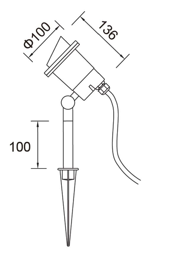 Прожектор ландшафтный на колышке  8043 (GU10)