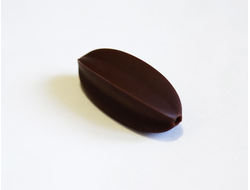 Бусина "карамбола" силиконовая, шоколадная