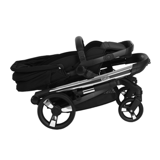 Коляска 3в1 ibebe i-stop Ткань Black, CHROME рама