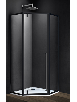 Душевой уголок Penta VSP-3P900CLB, 900*900, черный, стекло прозрачное